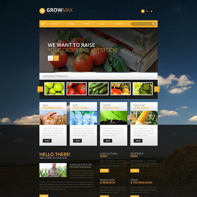 Farm Industry WordPress Theme (farming and agricultural WordPress theme) Item Picture