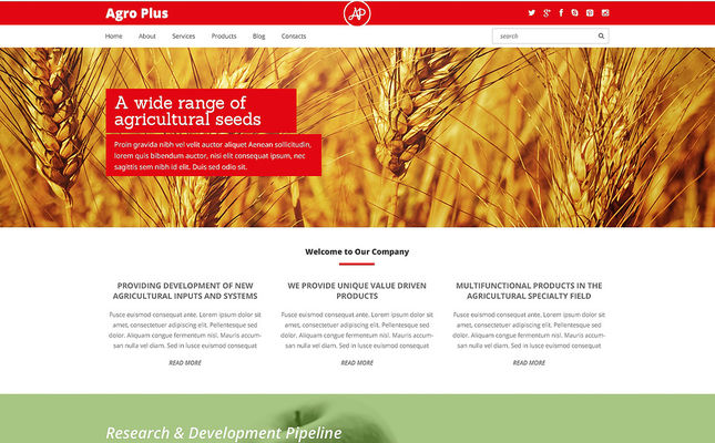 Farm Responsive WordPress Theme (farming and agricultural WordPress theme) Screenshot