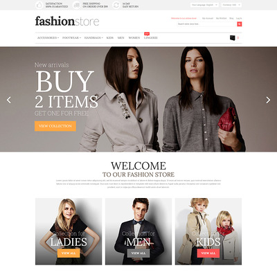 Fashion Store Magento Theme (Magento theme for mens and womens clothing) Item Picture