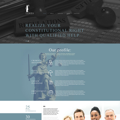 Femida Joomla Template (Joomla template for lawyers and law firms) Item Picture