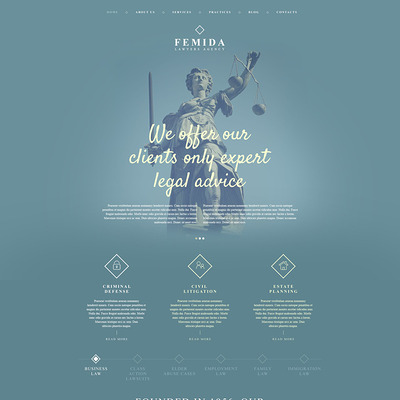Femida WordPress Theme (WordPress theme for lawyers and law firms) Item Picture