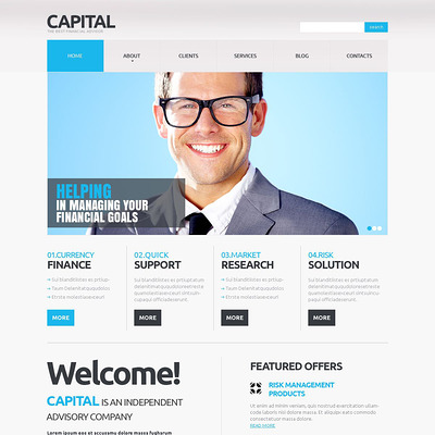 Financial Advisor Responsive Joomla Template (Joomla template for financial websites) Item Picture