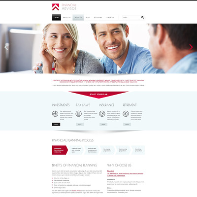 Financial Advisor Responsive Joomla Template (Joomla template for financial websites) Item Picture