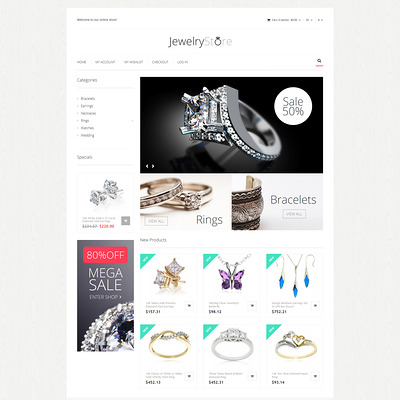 Fine Jewelry Magento Theme (Magento theme for selling jewelry and watches) Item Picture