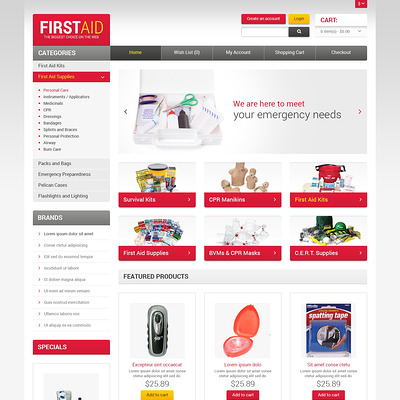 First Aid Store OpenCart Template (OpenCart theme for health and medical stores) Item Picture