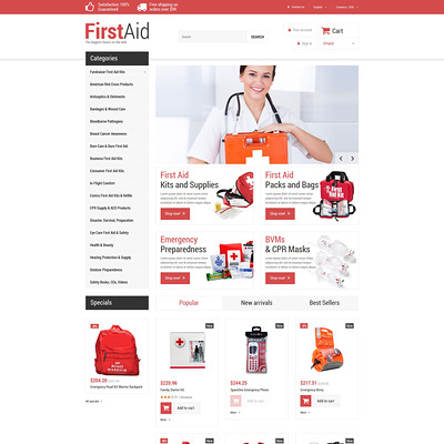First Aid Store PrestaShop Theme (PrestaShop theme for health and medical stores) Item Picture