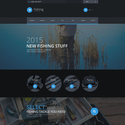 Fishing PrestaShop Theme (PrestaShop theme for fishing stores) Item Picture