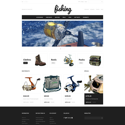 Fishing Sport Magento Theme (Magento theme for fishing equipment) Item Picture