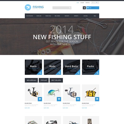 Fishing Store PrestaShop Theme (PrestaShop theme for fishing stores) Item Picture
