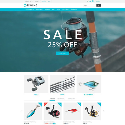 Fishing Store PrestaShop Theme (PrestaShop theme for fishing stores) Item Picture