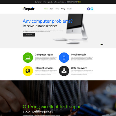 Fixing PC Issues Joomla Template (Joomla template for internet providers and communications companies) Item Picture