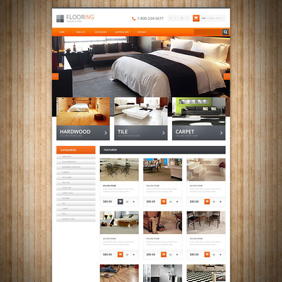 Flooring Responsive OpenCart Template (OpenCart themes for flooring stores) Item Picture