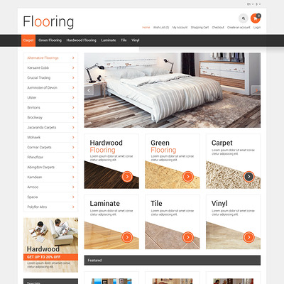 Flooring Responsive OpenCart Template (OpenCart themes for flooring stores) Item Picture
