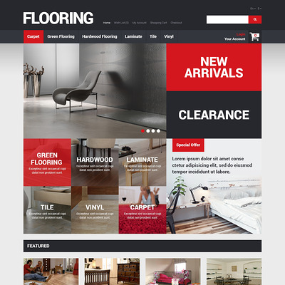 Flooring Store OpenCart Template (OpenCart themes for flooring stores) Item Picture