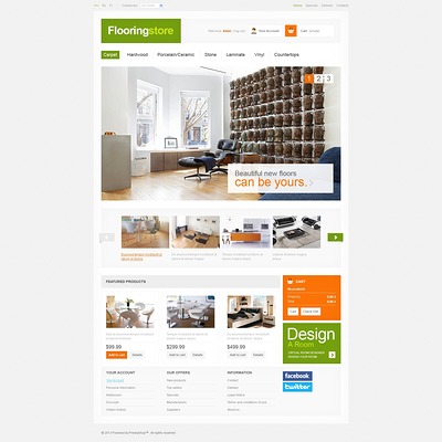 Flooring Store PrestaShop Theme (PrestaShop theme for wood and tile flooring stores) Item Picture