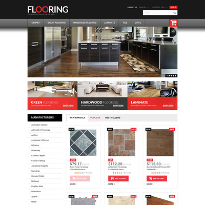 Flooring Store PrestaShop Theme (PrestaShop theme for wood and tile flooring stores) Item Picture