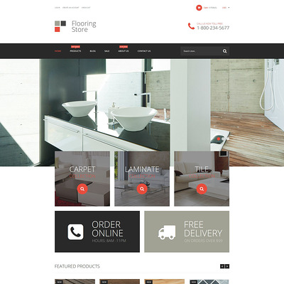 Flooring Store Shopify Theme (Shopify theme for tools and home improvement stores) Item Picture