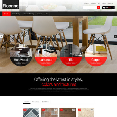 Flooring for Homes PrestaShop Theme (PrestaShop theme for wood and tile flooring stores) Item Picture