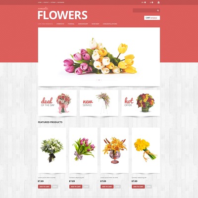 Flowers Shop PrestaShop Theme (PrestaShop theme for florists and flower shops) Item Picture