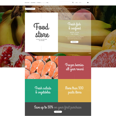 Food Store Magento Theme (Magento theme for selling food and spices) Item Picture