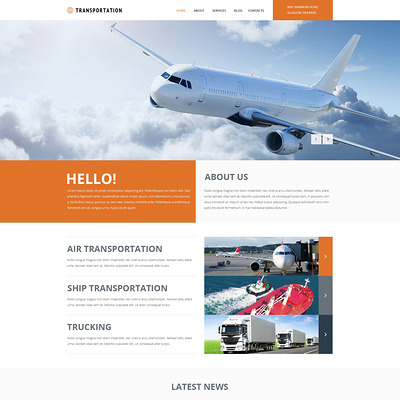 Freight Shipping Group Joomla Template (Joomla template for transportation) Item Picture