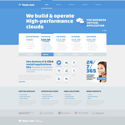 Friendly Hosting Joomla Template (Joomla template for web hosting companies) Item Picture