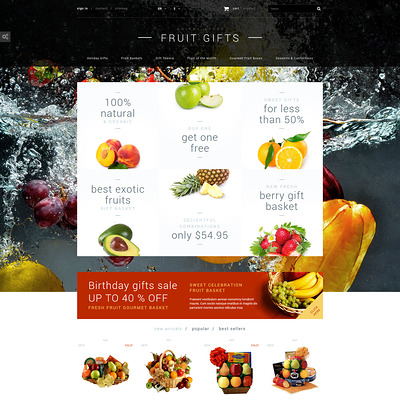 Fruit Gifts Store PrestaShop Theme (PrestaShop theme for gift shops) Item Picture