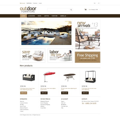 Furniture Responsive Magento Theme (Magento theme for furniture stores) Item Picture
