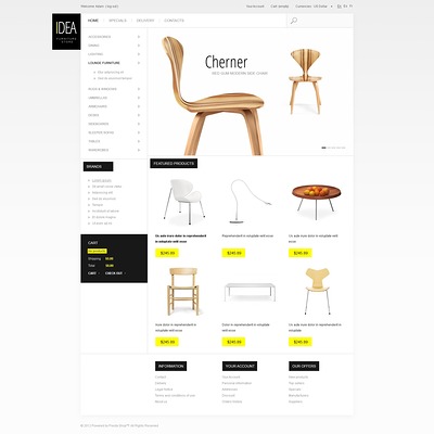 Furniture Store PrestaShop Theme (PrestaShop theme for furniture stores) Item Picture