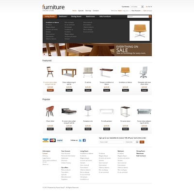 Furniture Trends PrestaShop Theme (PrestaShop theme for furniture stores) Item Picture