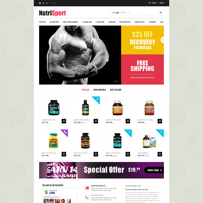 Gaining Mass PrestaShop Theme (PrestaShop theme for health and medical stores) Item Picture