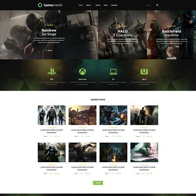 Game Portal Joomla Template (Joomla template for gaming websites) Item Picture