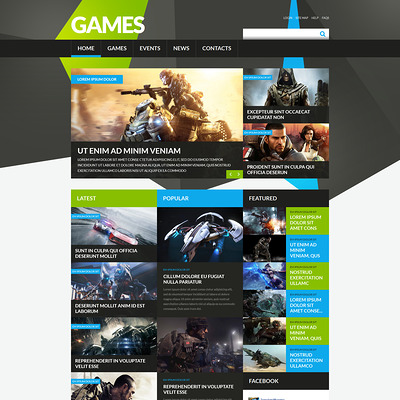 Game Portal Responsive Joomla Template (Joomla template for gaming websites) Item Picture