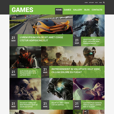 Game Portal Responsive Joomla Template (Joomla template for gaming websites) Item Picture