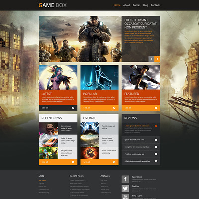 Game Portal WordPress Theme (WordPress theme for game portal websites) Item Picture