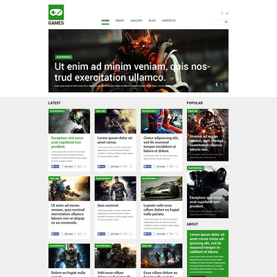 Games Joomla Template (Joomla template for gaming websites) Item Picture