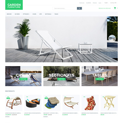 Garden Furniture Magento Theme (Magento theme for furniture stores) Item Picture