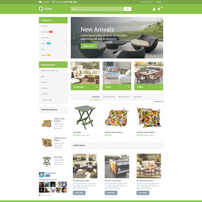Garden Furniture PrestaShop Theme (PrestaShop theme for furniture stores) Item Picture