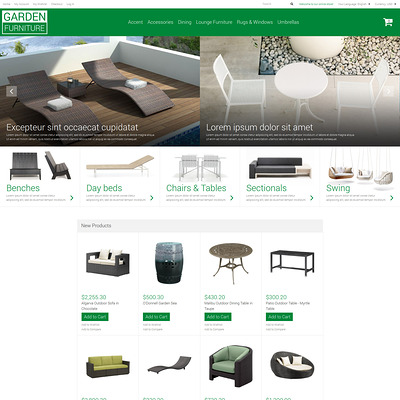 Garden Furniture Sheds Magento Theme (Magento theme for furniture stores) Item Picture