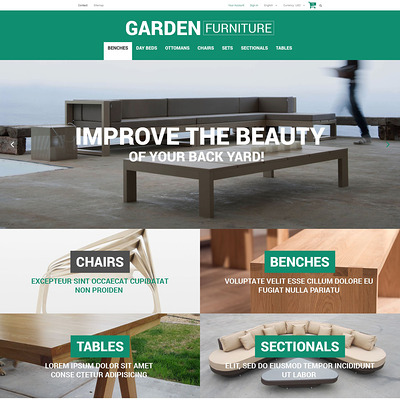 Garden Furniture and Sheds PrestaShop Theme (PrestaShop theme for furniture stores) Item Picture