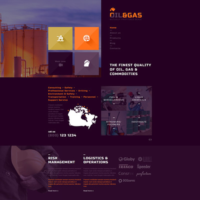 Gas and Oil Trading Joomla Template (Joomla template for industrial companies) Item Picture