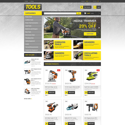 Get Tools Online PrestaShop Theme (PrestaShop theme for selling tools) Item Picture