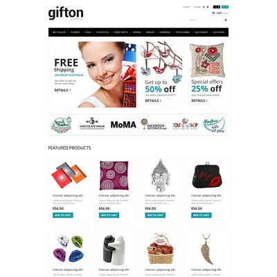 Gift Shop PrestaShop Theme (PrestaShop theme for gift shops) Item Picture