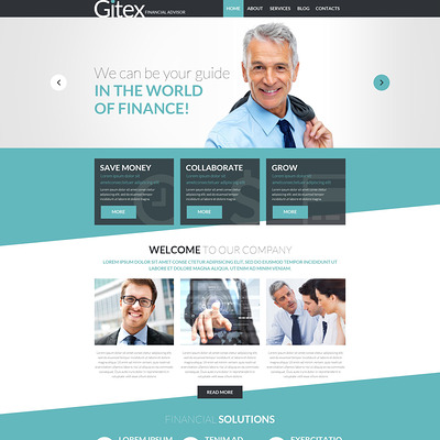 Gitex Joomla Template (Joomla template for financial websites) Item Picture