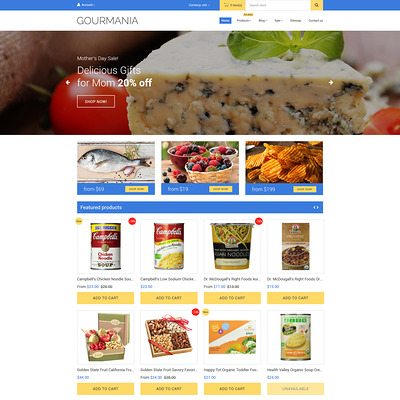 Gourmania Shopify Theme (Shopify theme for food) Item Picture