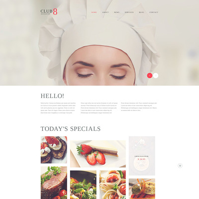 Gourmet Club WordPress Theme (WordPress theme for restaurants) Item Picture