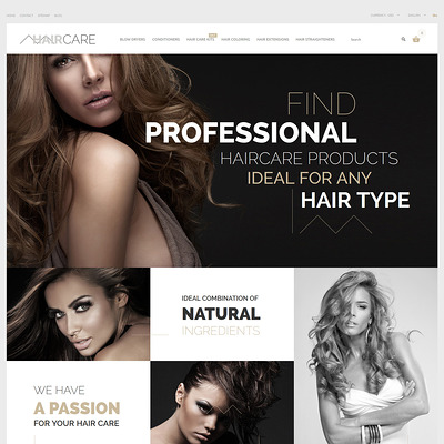 Hair Care PrestaShop Theme (PrestaShop theme for hair extensions and hair products) Item Picture