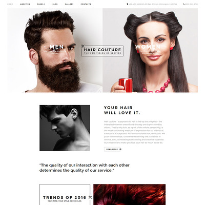 Hair Salon Responsive Joomla Template (Joomla template for spas and beauty salons) Item Picture