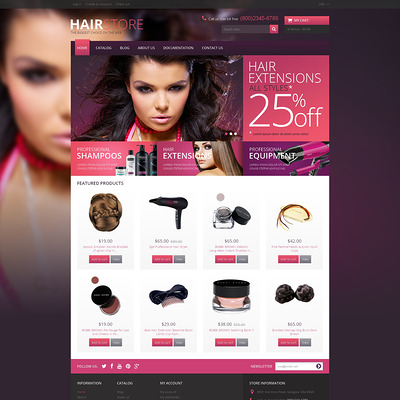 Hair Salon Responsive Shopify Theme (Shopify theme for cosmetics and beauty products) Item Picture
