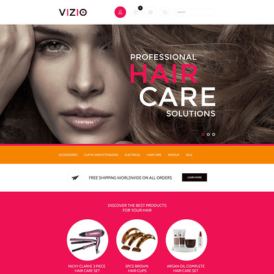 Hair Salon Responsive Shopify Theme (Shopify theme for cosmetics and beauty products) Item Picture